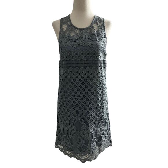 Flutter Dance & Marvel Women Size Medium Gray Lace Dress (30-481) - Picture 1 of 6